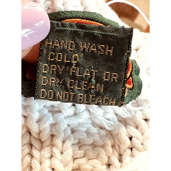 VINTAGE 90S Boston Traders White Knit Retro 100% Cotton Sweater Size M - Picture 4 of 4